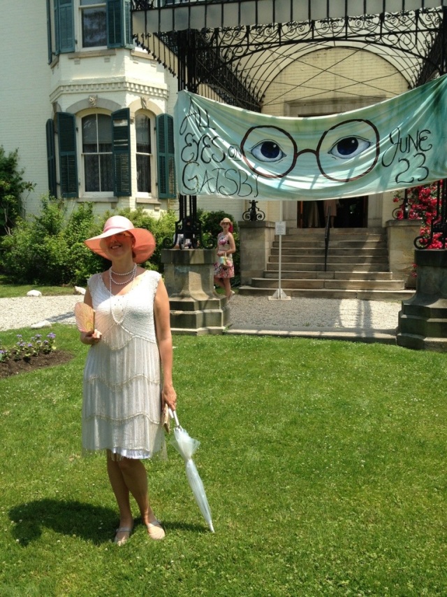 1920s Gatsby Garden Party at the Spadina Museum in Toronto, Canada. 1920s dress from unique vintage. 