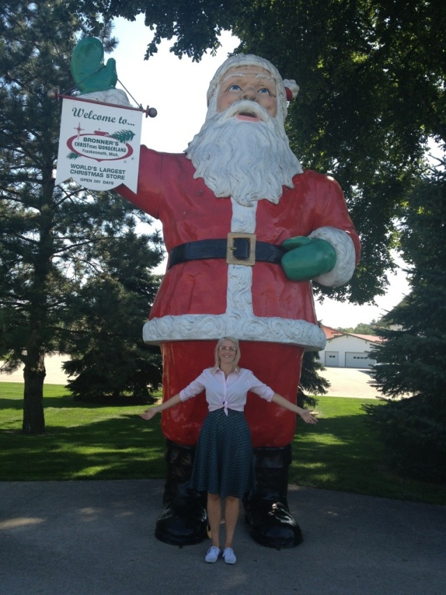 Santa statue at the World's largest Christmas Store-Bronners in Frankenmuth, Michigan. 