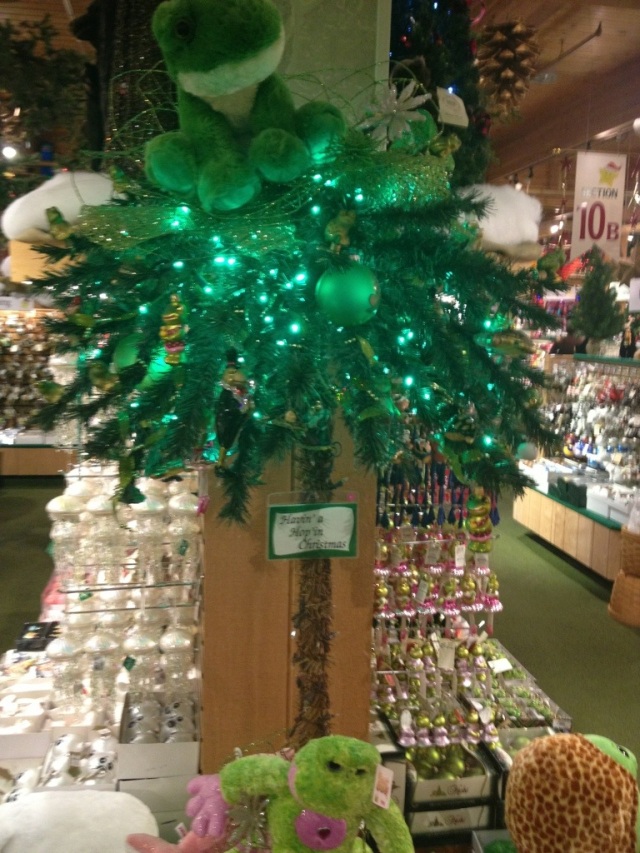 Frog Christmas Tree at the World's largest Christmas Store-Bronners in Frankenmuth, Michigan. 