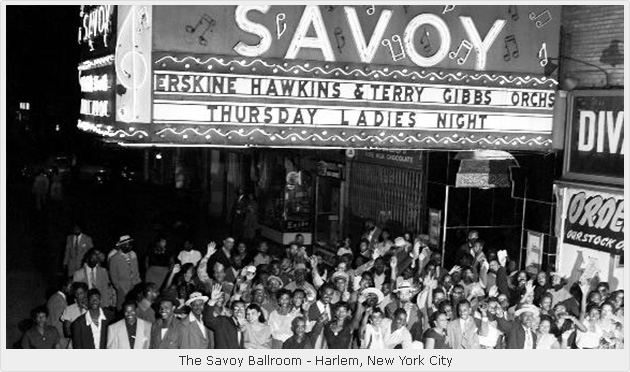 Vintage Photo of the Savoy Ballroom Sign in Harlem, NYC. 