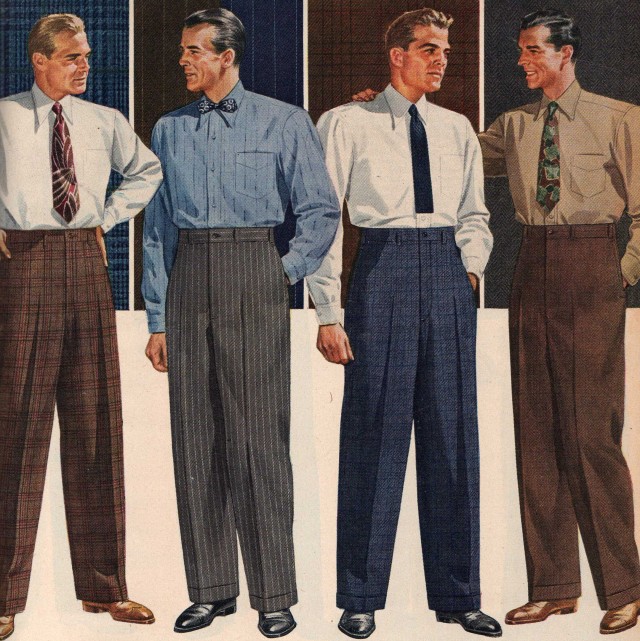 1940s clothing-1940s men's pants