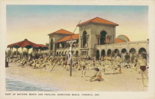 Vintage Postcard of Sunnyside Pavilion in the 1920s, Toronto, Ontario Canada. 