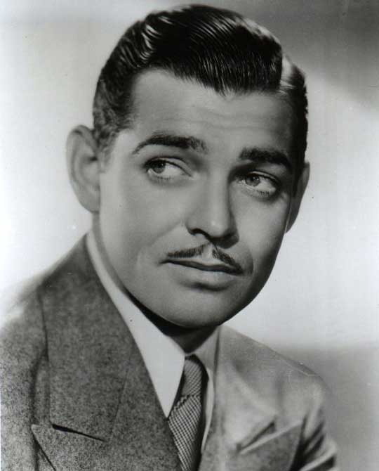 1930s Vintage image of Clark Gable with his famous mustache.
