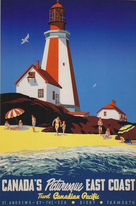 Canadian Pacific Railway vintage ad -"Canada's Picturesque East Coast - Travel Canadian Pacific"