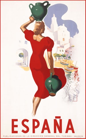 Vintage travel poster of Spain