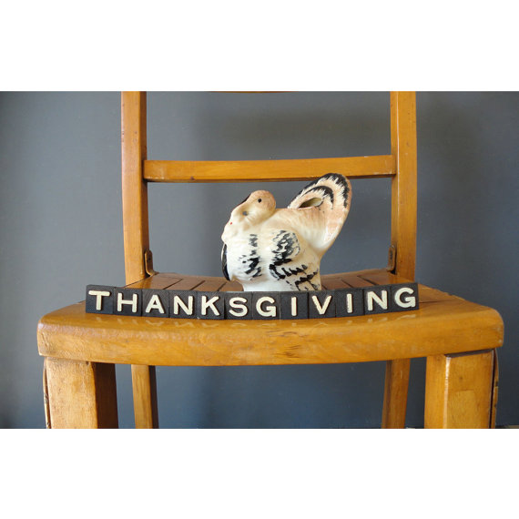 1940s vintage table decor / Vintage Thanksgiving Decoration: 1940s Vintage Anagram Letters
