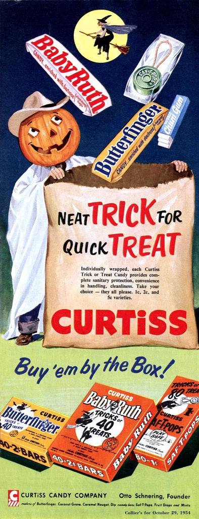 Vintage 1940s Halloween Candy Ad